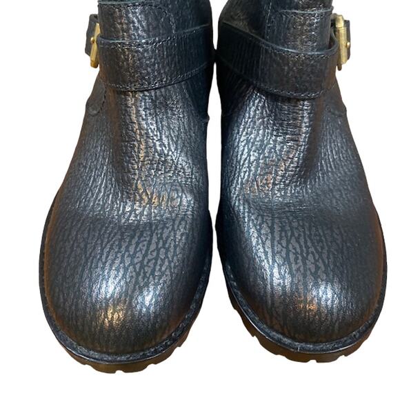 Marc by Marc Jacob Metallic Black Ankle Rain Boots Women Sz 35.5 - Picture 8 of 11